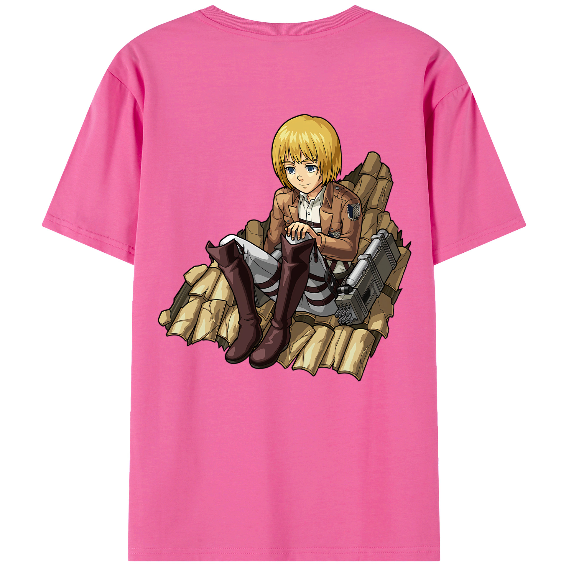 （画像用） 進撃の巨人 アルミン·アルレルト Attack on Titan Armin Arlert レディース半袖Tシャツ(バックプリント)